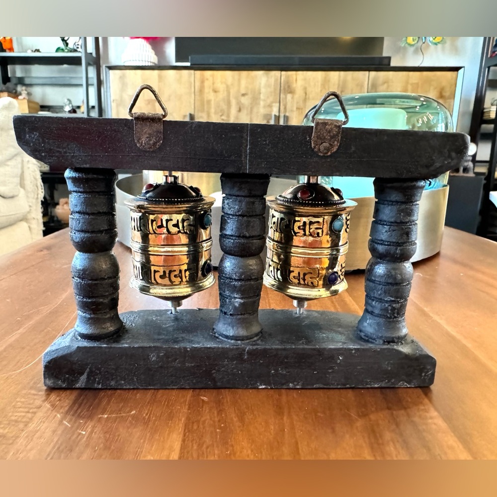 Artisan Nepal Double Prayer Wheel - Picture 4 of 5